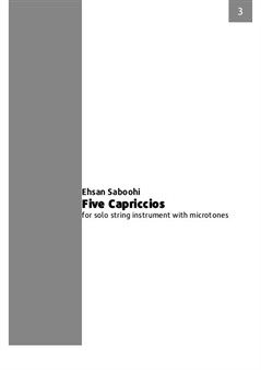 Five Capriccios (for solo string instrument with microtones)