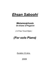 Metamorphosis on theme of Paganini