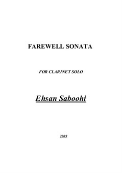 Farewell Sonata for Clarinet Solo