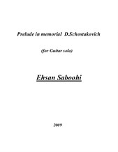 Prelude in Memorial  D.Schostakovich