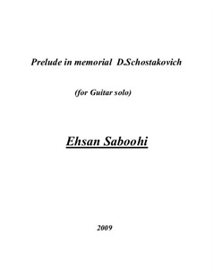 Prelude in Memorial  D.Schostakovich