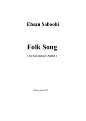 Folk Song for Saxophone Quartet